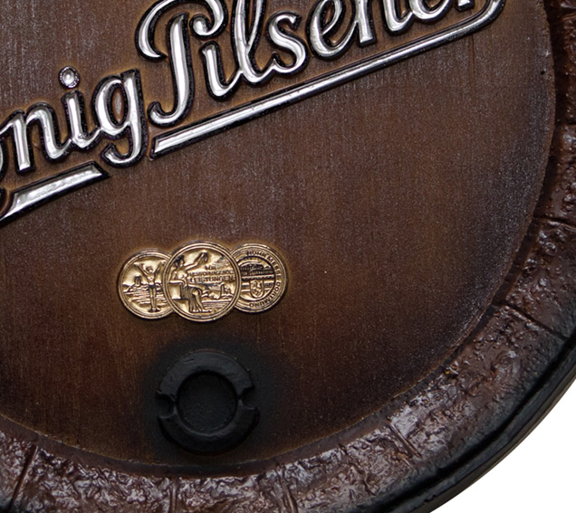 Barril de parede grande em Fibra - König Pilsener Cerveja