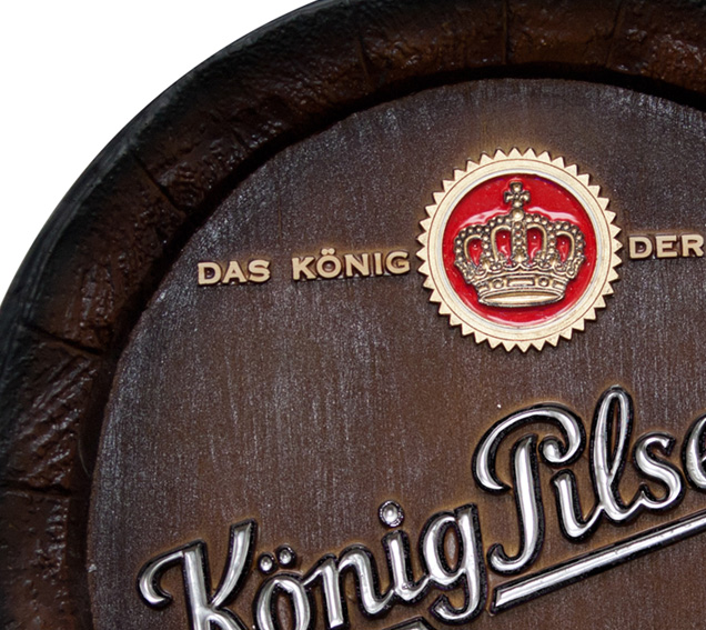 Barril de parede grande em Fibra - König Pilsener Cerveja